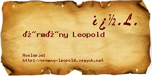 Örmény Leopold névjegykártya